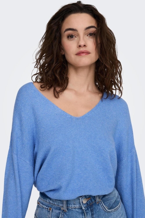 Only onlrica life l/s v-neck pullo knt n